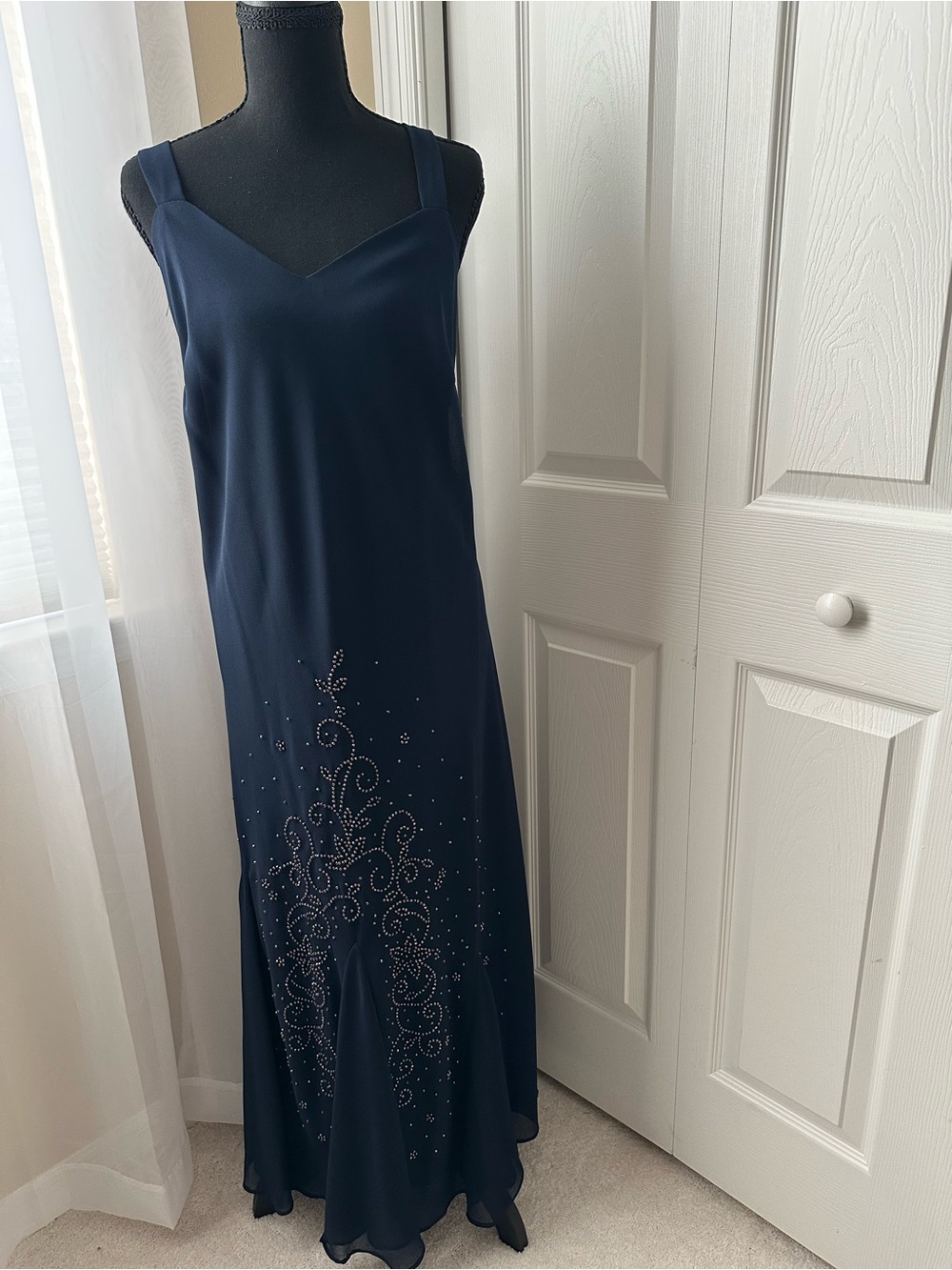 R&M Richards Mother of the Bride Navy Dress with Jacket - Picture 3 of 9